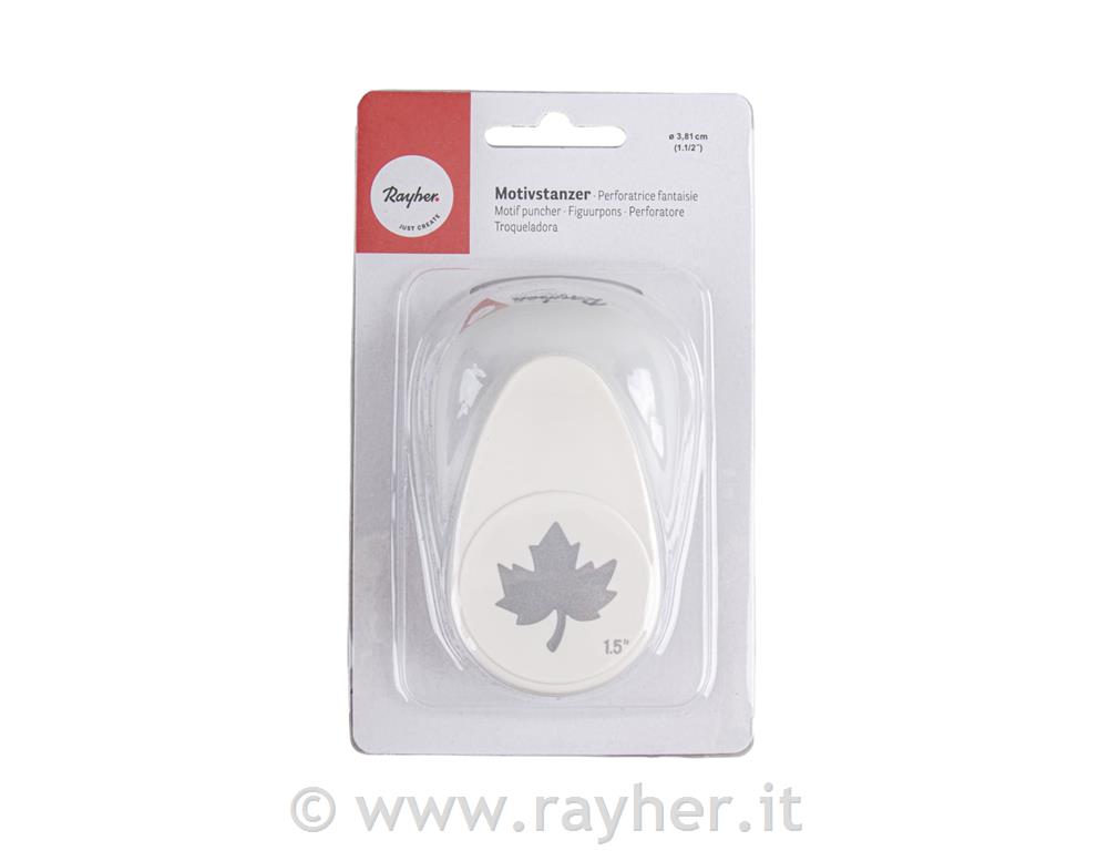 Perforatore: foglia rovere 3,81cmo(1 1/2"), bus.blister 1pz