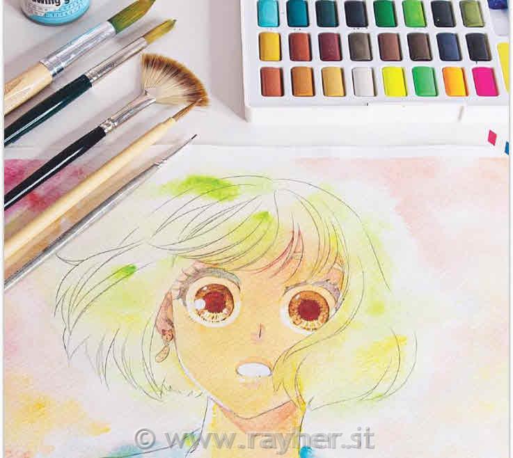 Knjiga Manga Watercolor