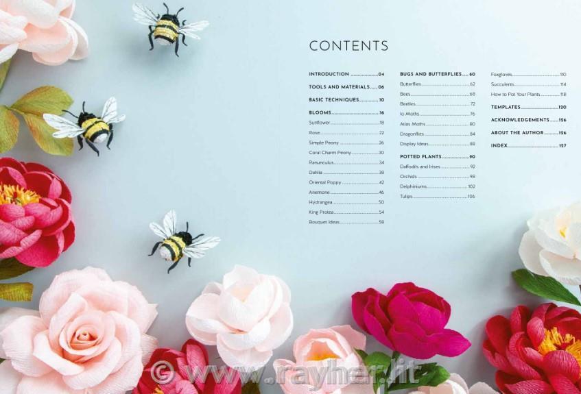 Libro Knjiga Crepe Paper Blooms, Bugs &Butterflies