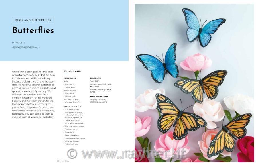 Libro Knjiga Crepe Paper Blooms, Bugs &Butterflies