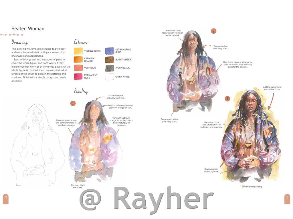 Libro Paint 50: Watercolour Figures