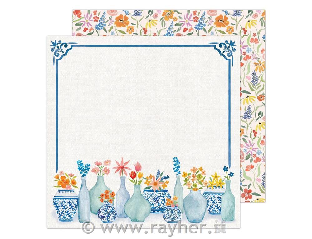 Scrapbooking papir Floral Vases; 30,5x30,5 cm