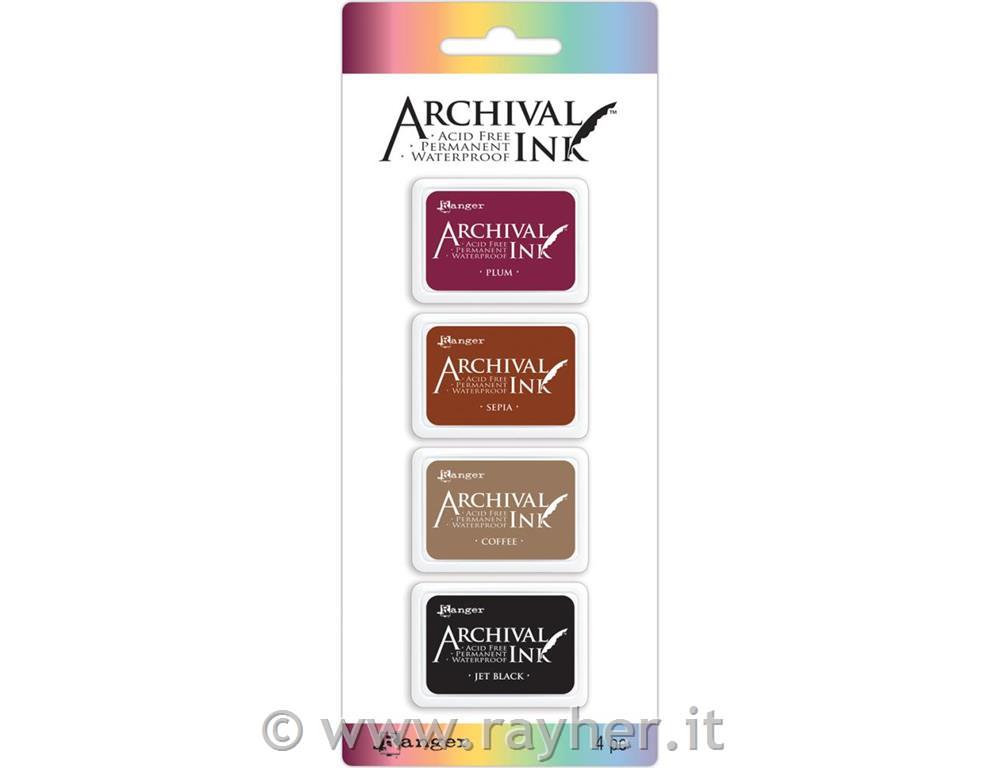 Blazinice za štampiljke Archival mini pad, Kit 2