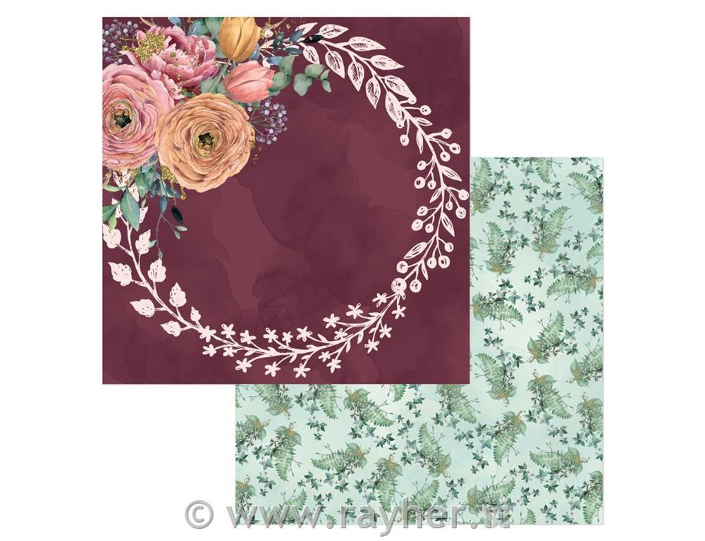 Foglio Scrapbooking Wreath30,5x30,5 cm