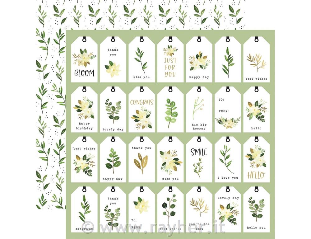 Scrapbooking papir, Tagi Flora