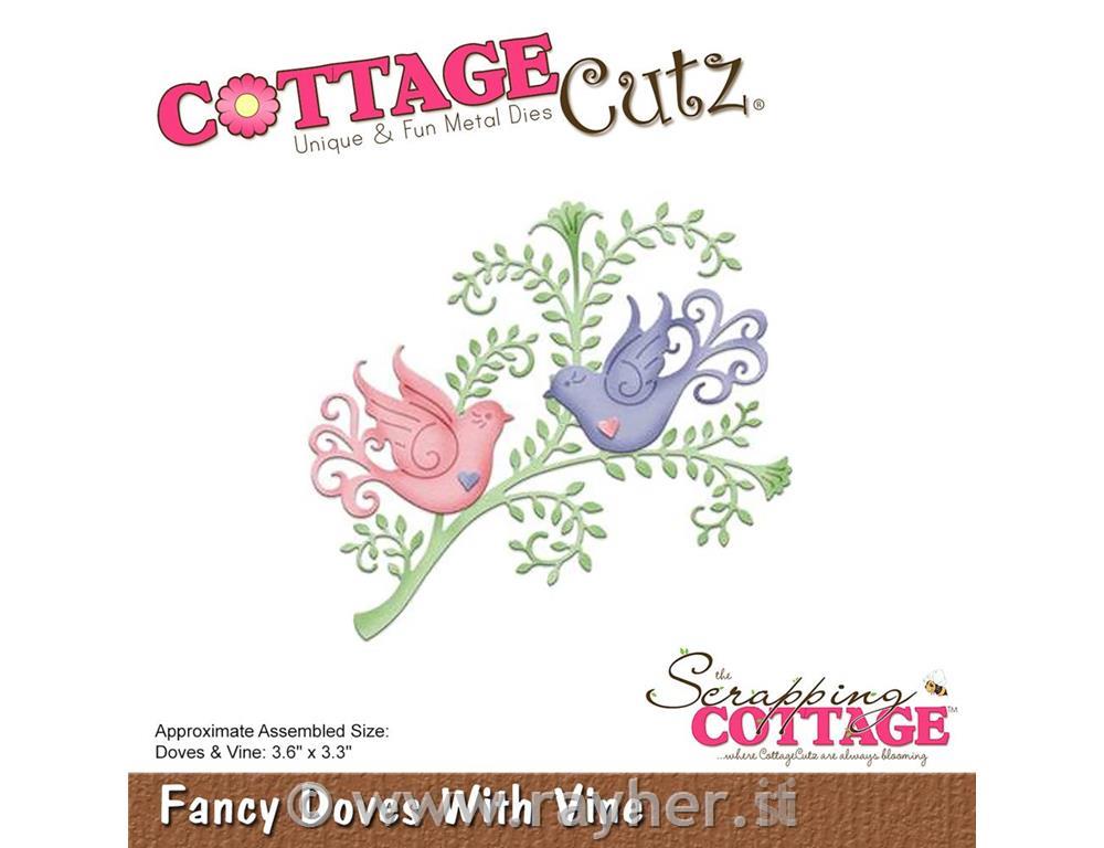 Šablona CottageCutz, Doves & Vine