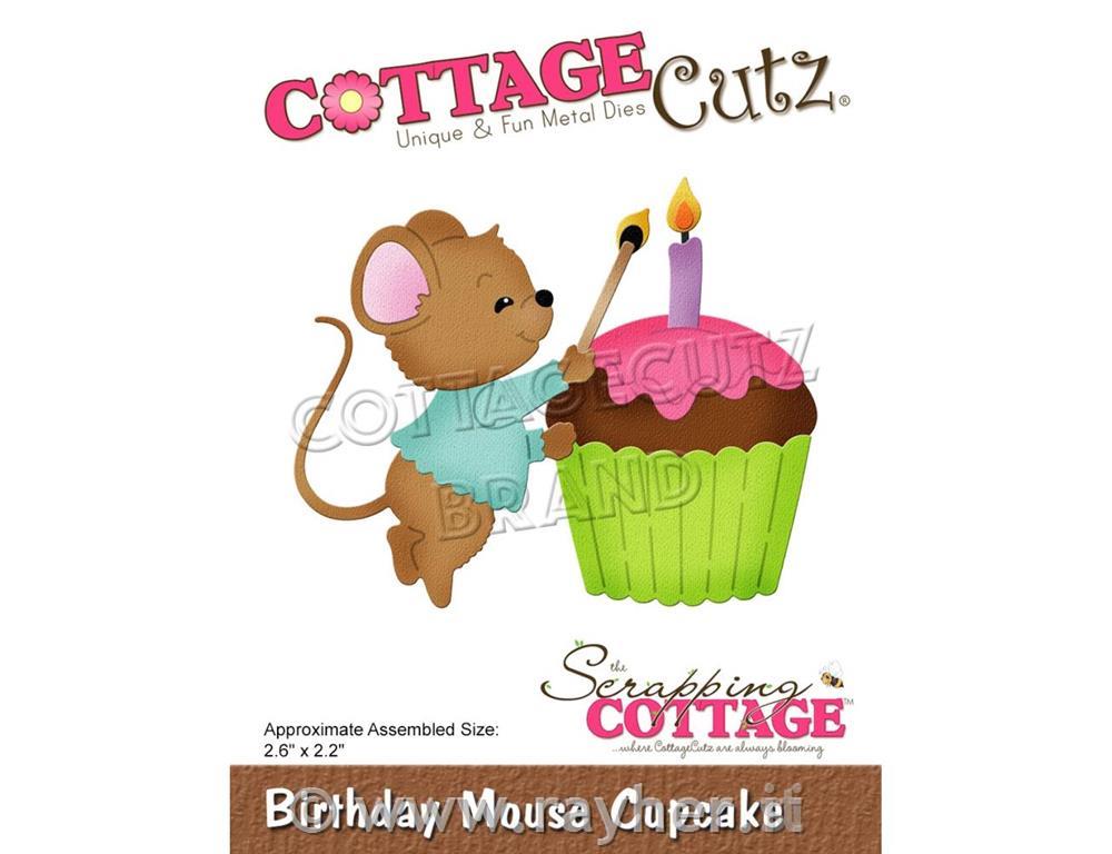 Šablona CottageCutz,Birthday Mouse Cupcake
