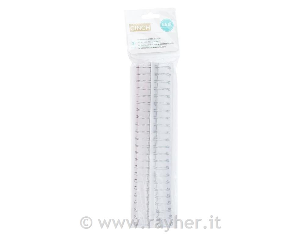 Kovinska spirala za vezavo, srebrna, 5/8", set 2