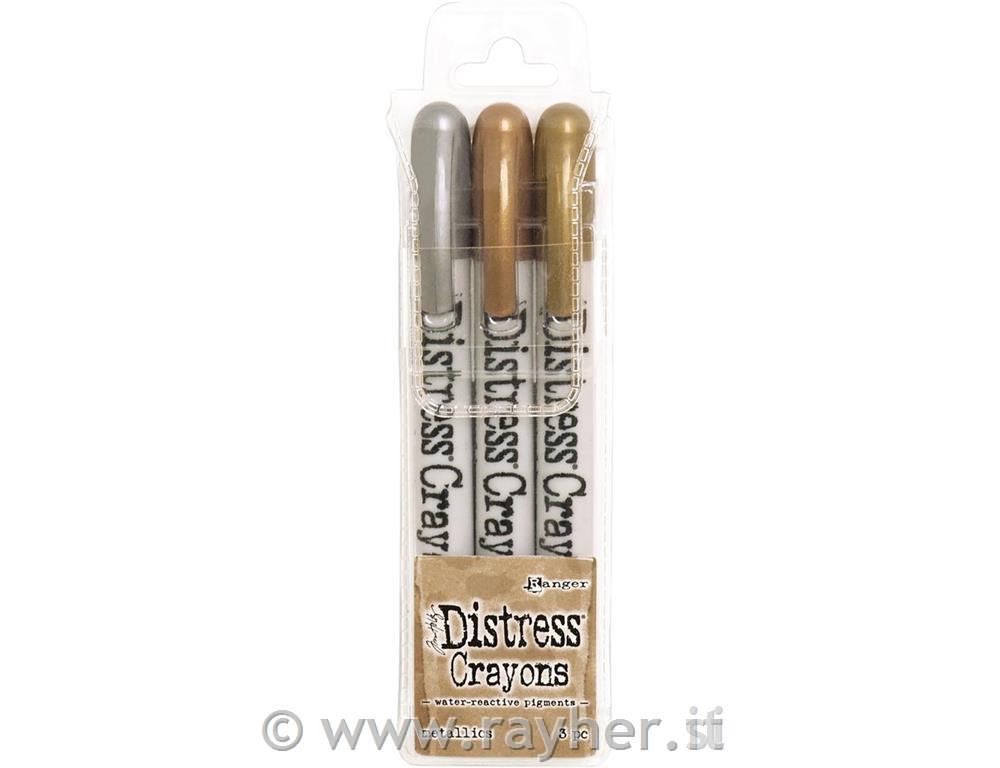 DISTRESS CRAYON, SET 3, METALLICS