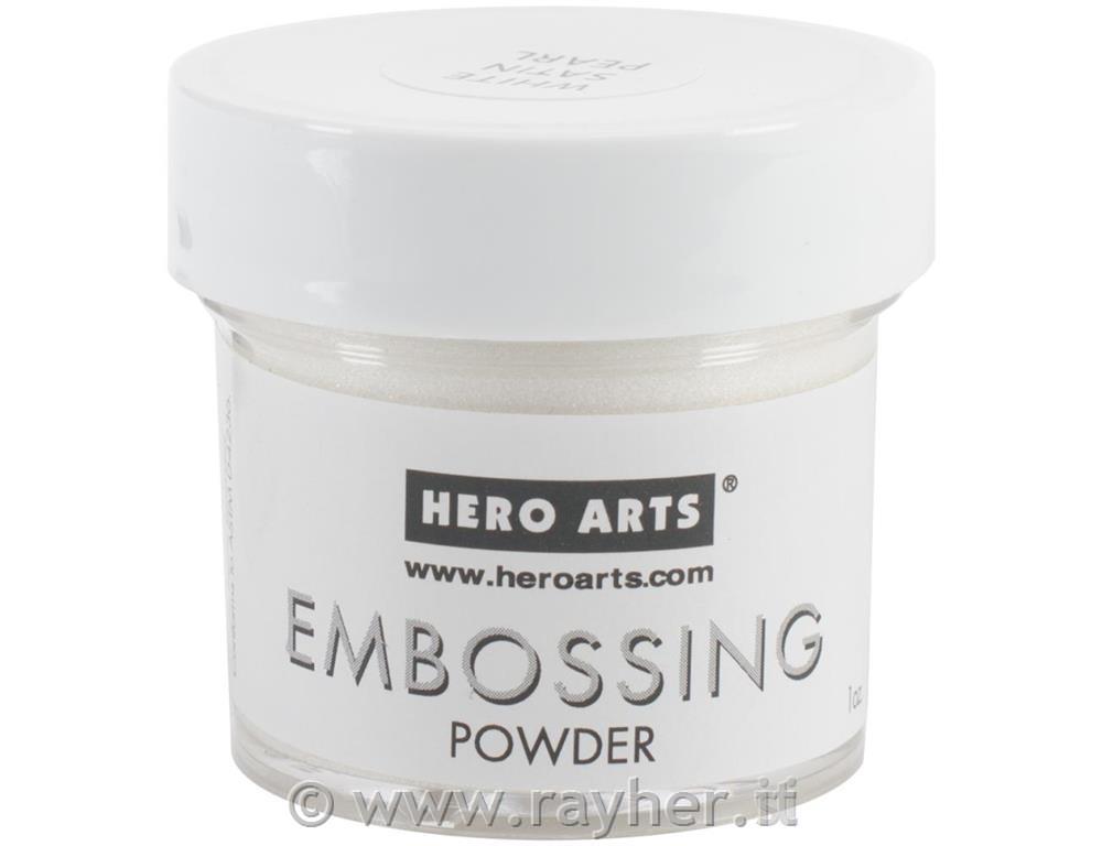 Prah za embossing, bel saten perl, 28g