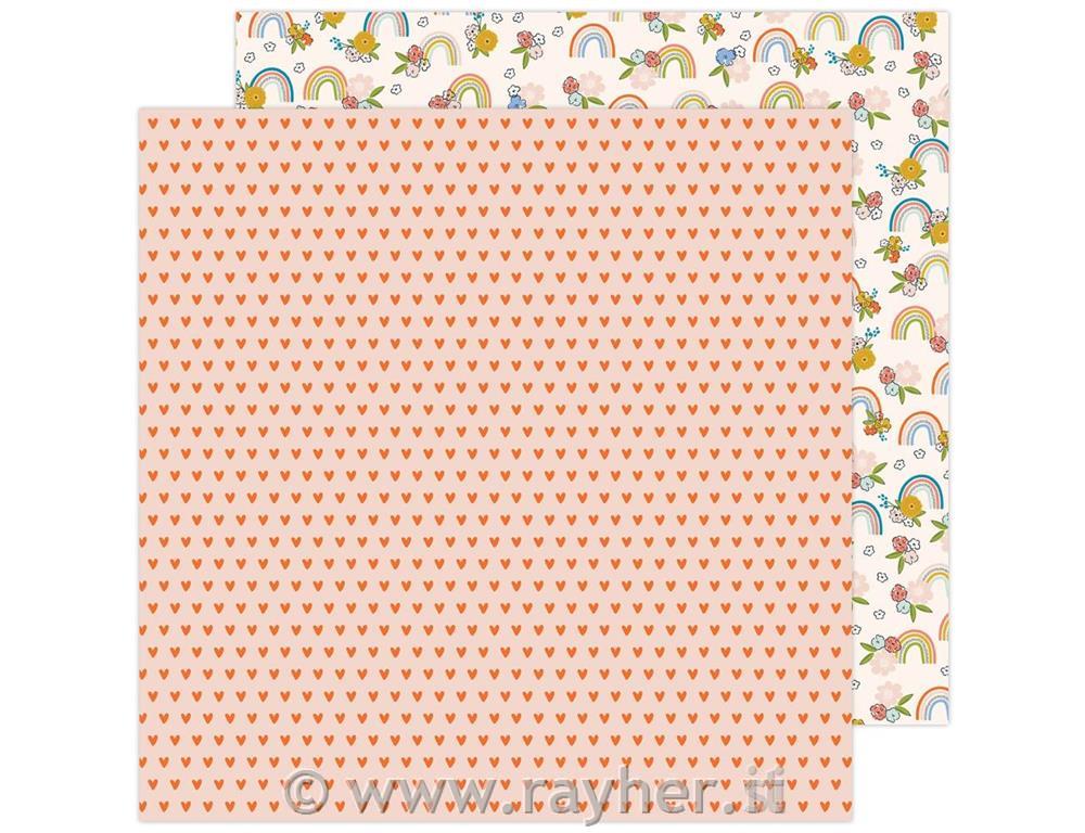 Foglio Scrapbooking Rainbow Blossom30,5x30,5 cm