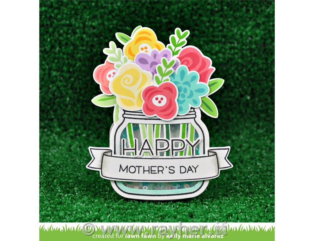 Štampiljke Lawn Fawn, Fab Flowers