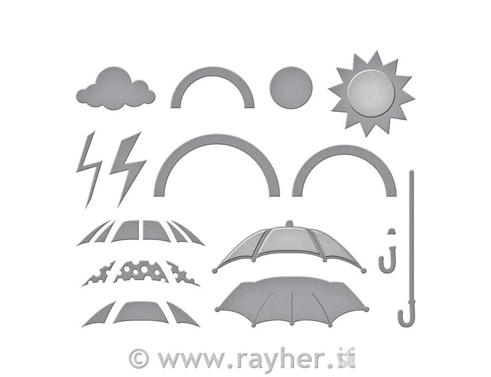 Fustella Spellbinders Rain or Shine, set18