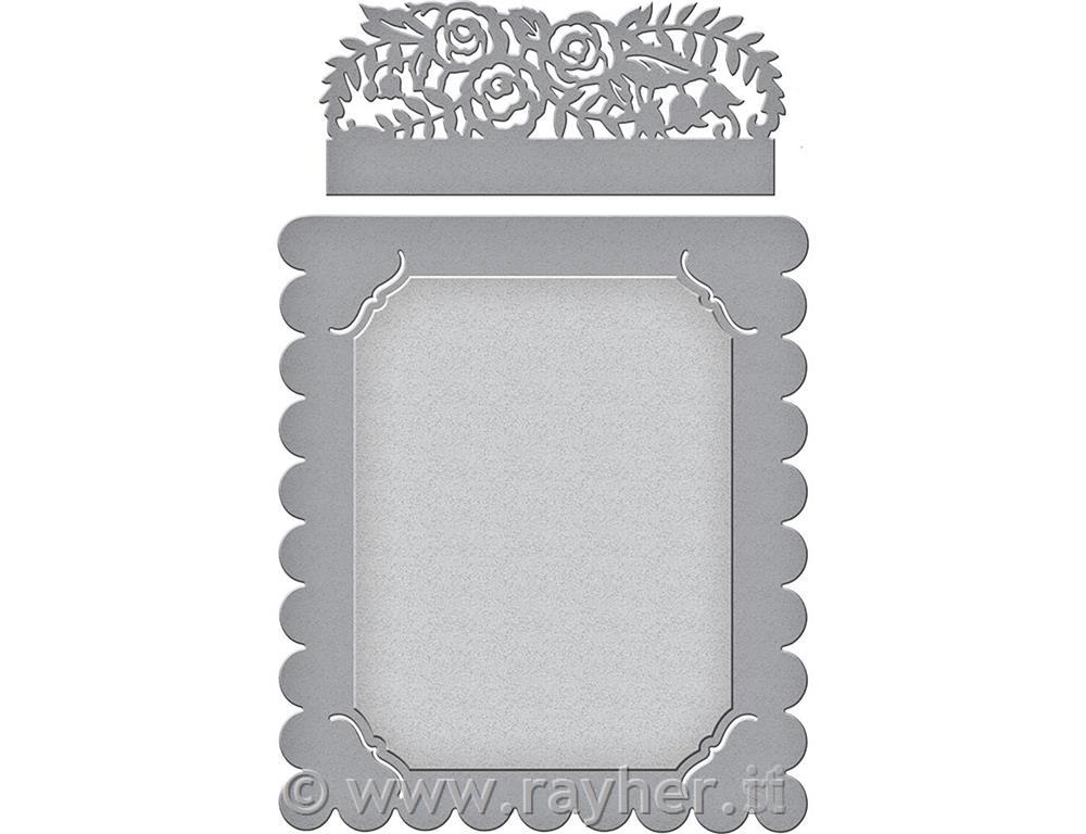 Šablone Spellbinders Shapeabilities,Okvir za fotografijo+dek