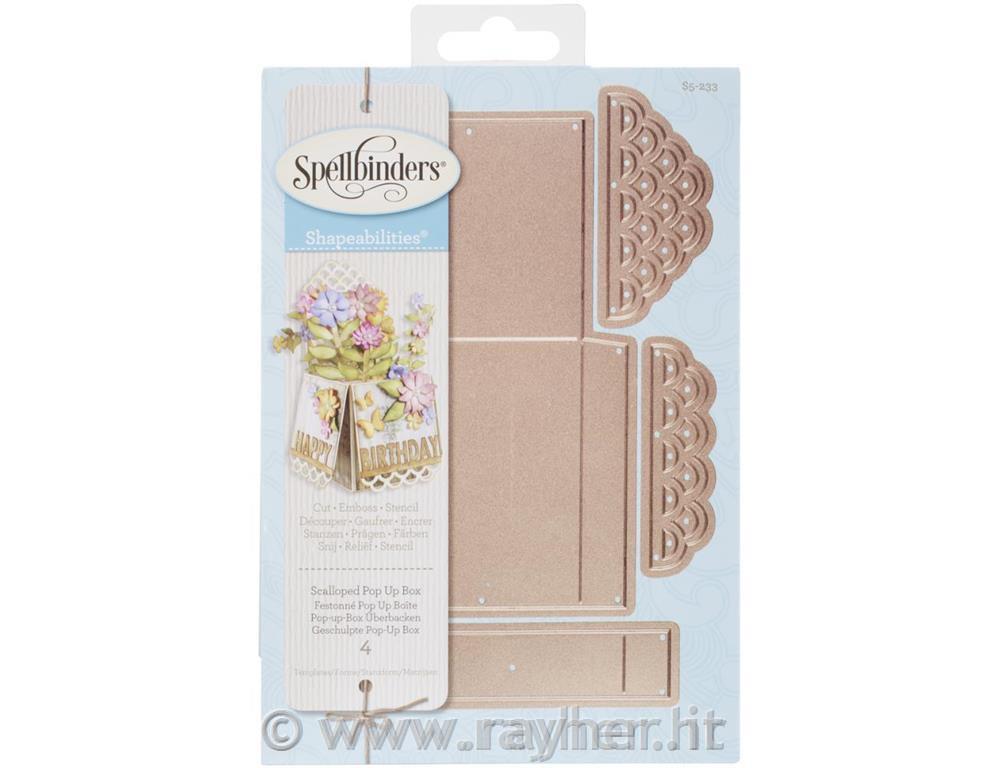 Spellbinders Shapeabilities DiesScalloped Pop Up Box