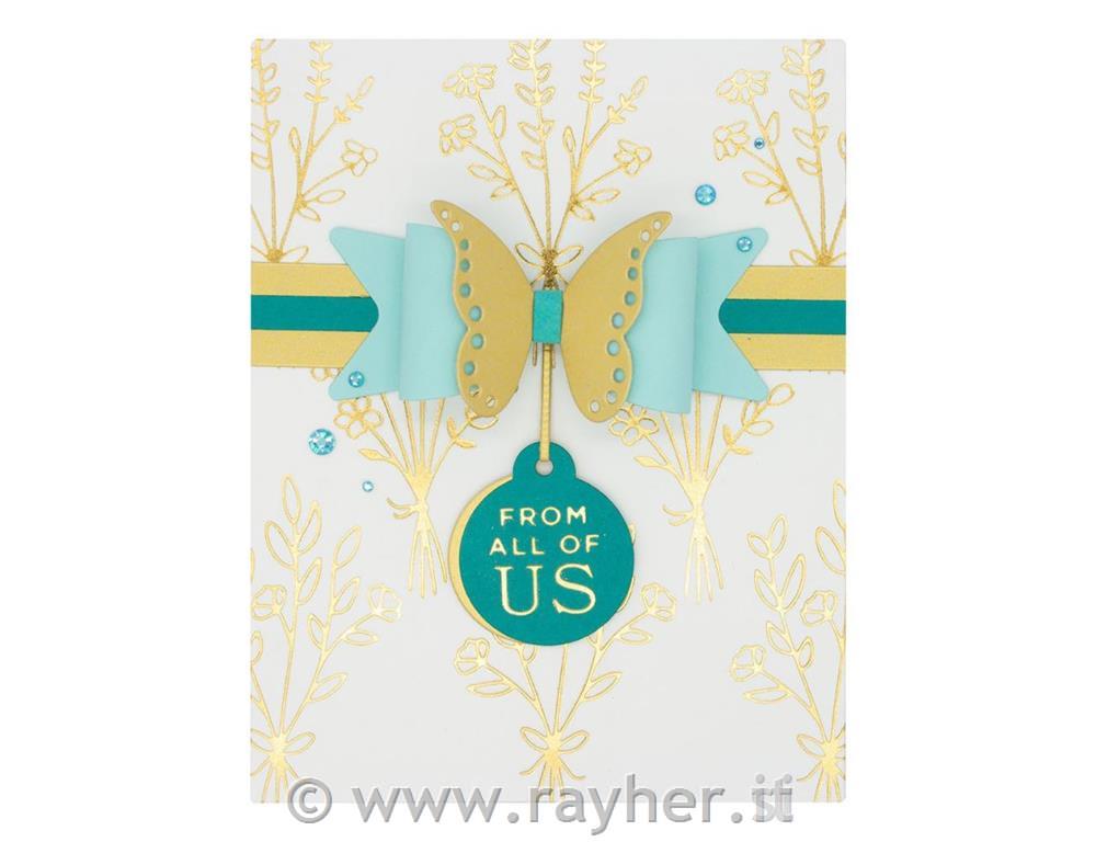 Šablone Spellbinders Flutter & Flower Bow, set 8