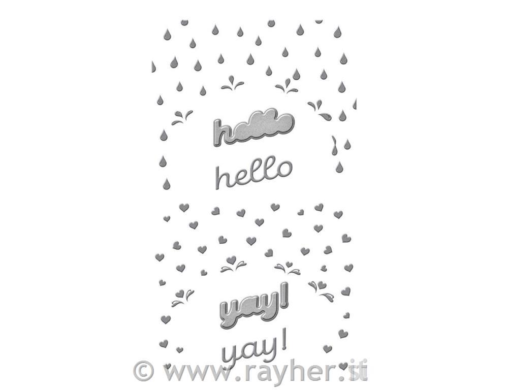 Šablone Spellbinders Raining Hearts, set 7