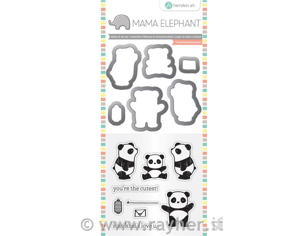 ŠTAMPILJKE IN ŠABLONE MAMA ELEPHANT, PANDA