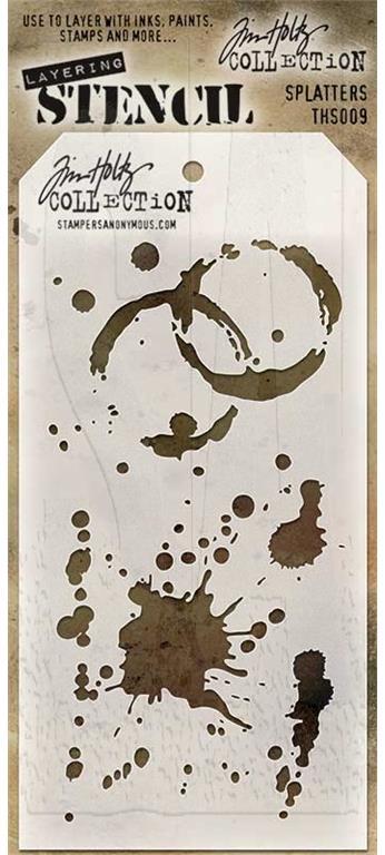 Tim Holtz Layered Stencil, Splatters