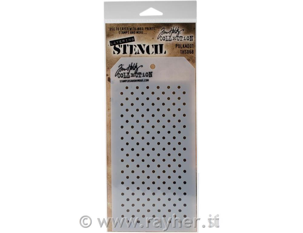 Tim Holtz Layered Stencil, Polkadots