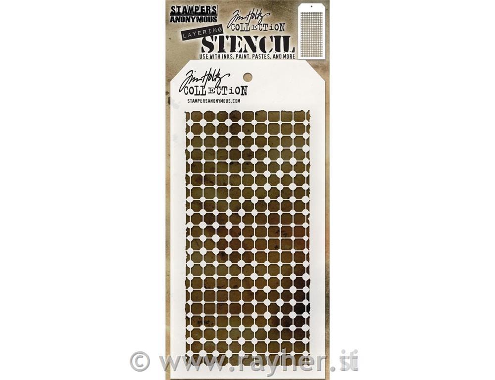 Tim Holtz Layered Stencil, Grid Dot