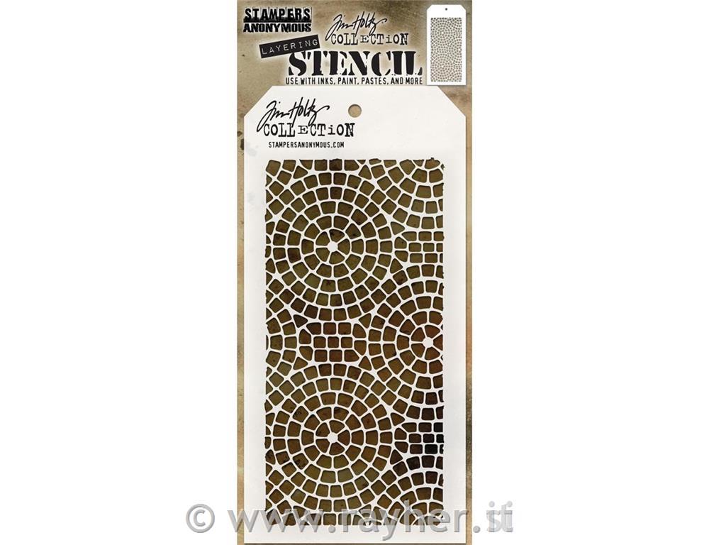 Tim Holtz Layered Stencil, Mosaic