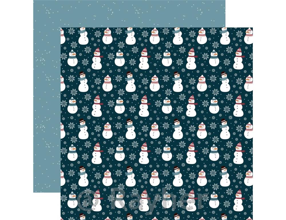 Scrapbooking papir Snowman 30,5x30,5 cm