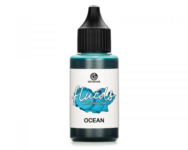 Alchohol Ink Fluids 30 ml, ocean, translucent colour