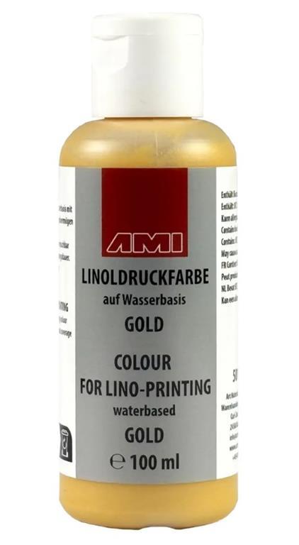 Block printing colour 100 ml gold