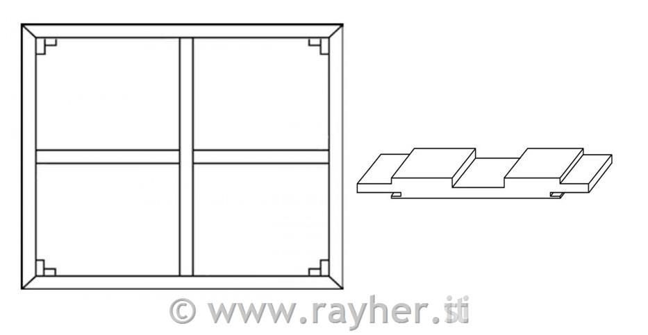 Križna letvica za slepi okvir 100 cm
