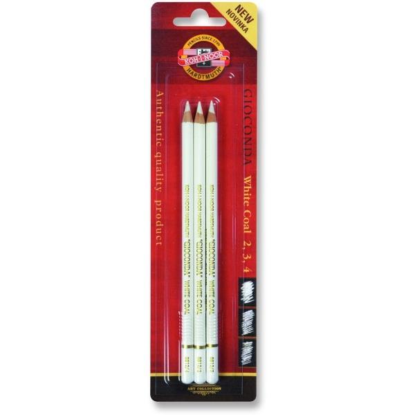 Carboncino bianco set 3