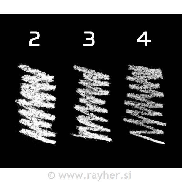 Carboncino bianco set 3