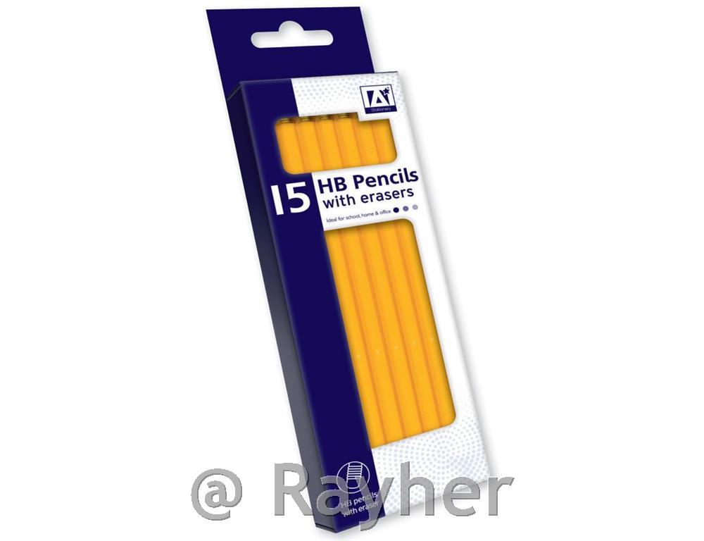 Matite HB con gomma, set 15pz