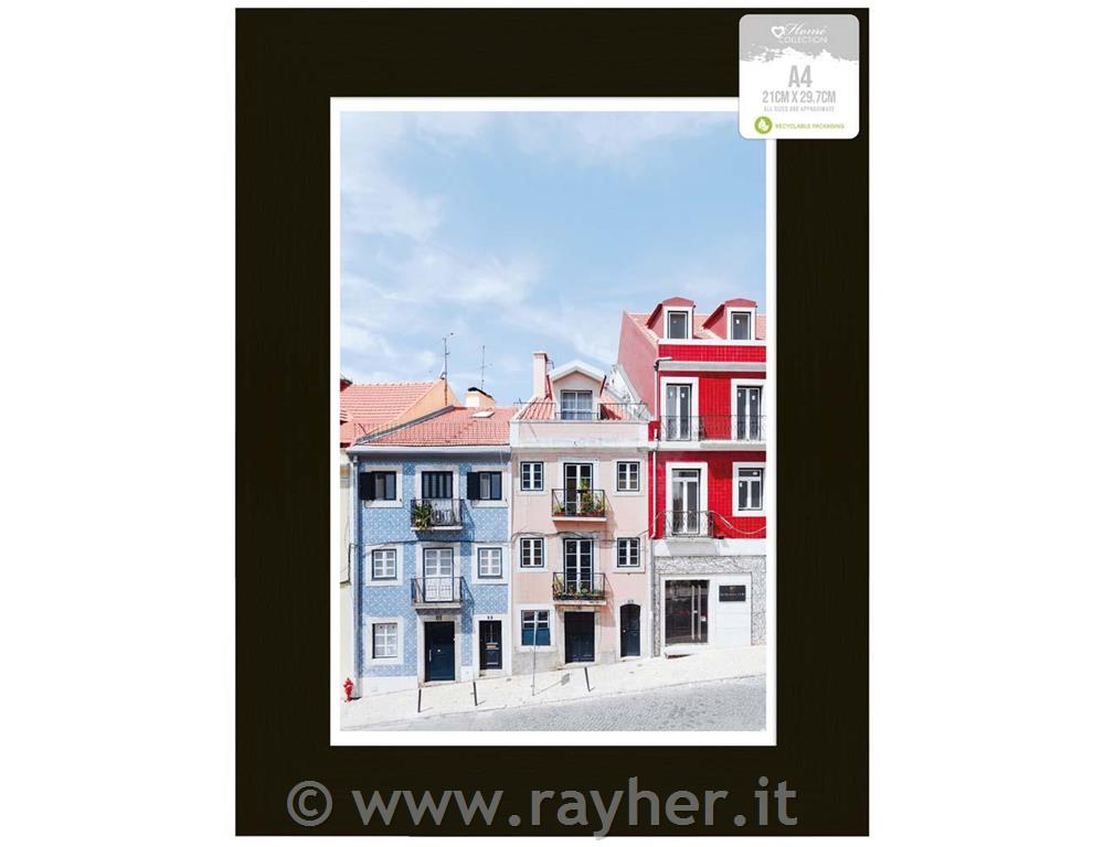 Cornice per foto A4, bordo nero largo