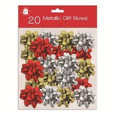 Darilne pentje zlate, srebrne, rdeče, set 20