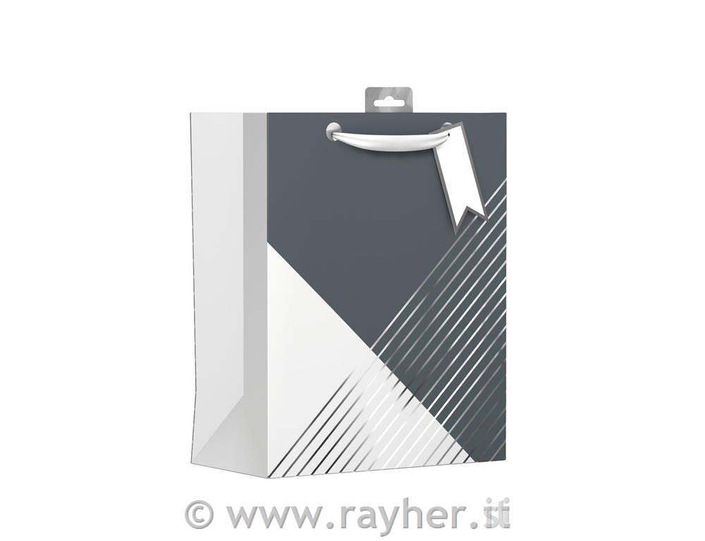 Gift Bag Geo Stripe, L
