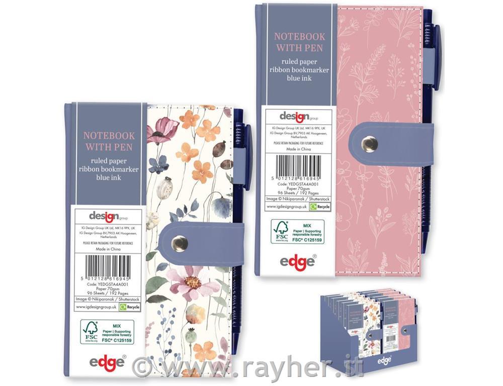 Rokovnik s pisalom Flowers