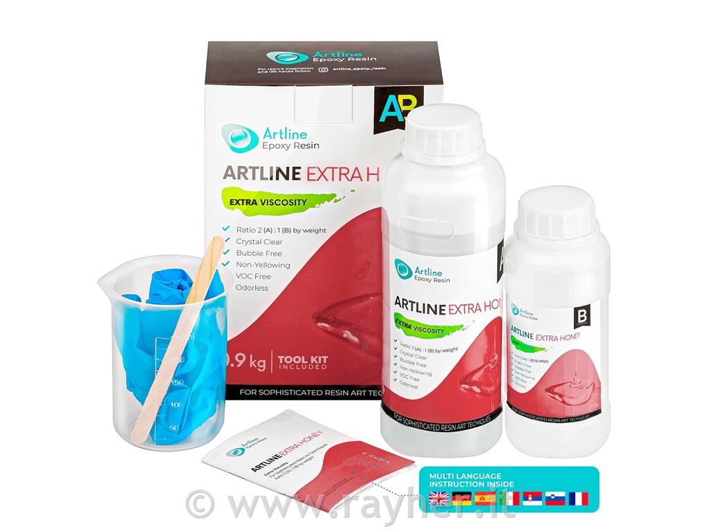 Resina epossidica, Artline, alta viscosita, set da 0,9 kg