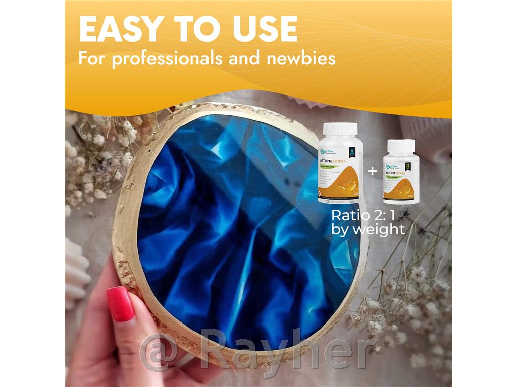 Resina epossidica, Artline Honey, viscosita media, set da 0,3 kg