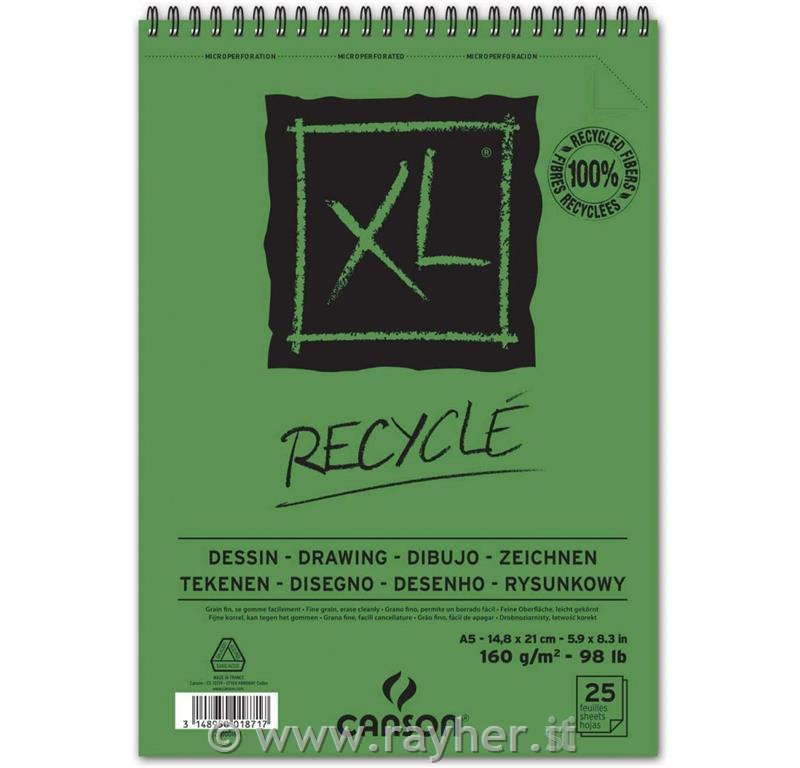 Skicirka spirala XL Recycled A5 160 g, 25 listna