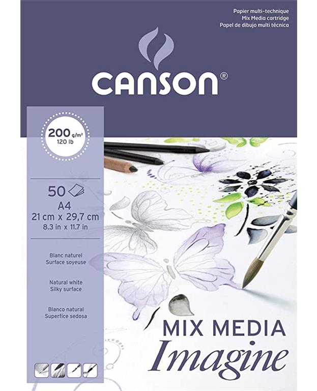 Pad Mixed Media Imagine A4 200 g, 50 she