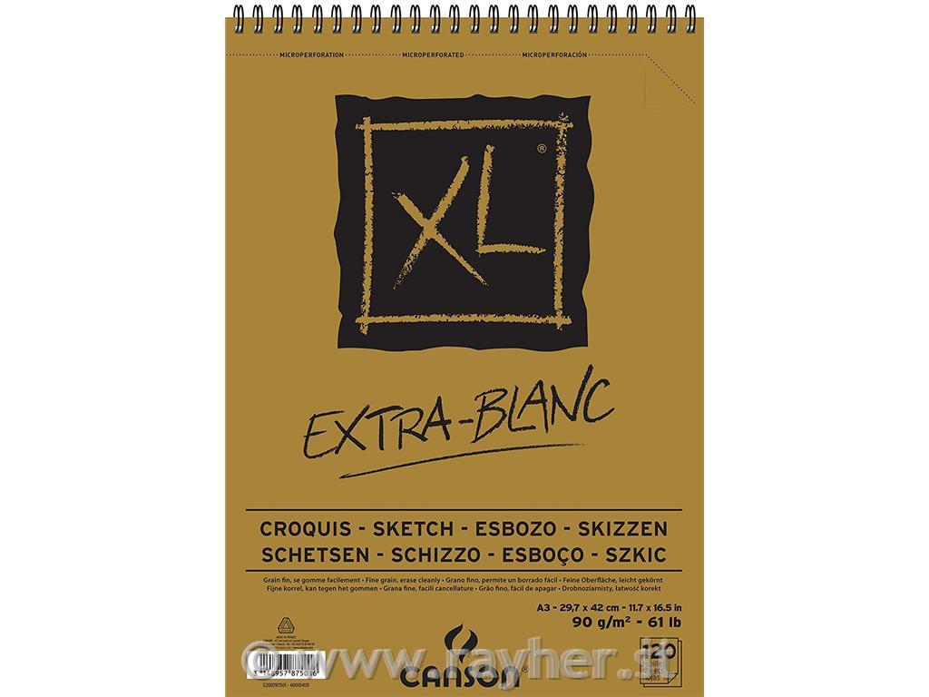 Sketch pad spiral XL Extra White A3 90 g