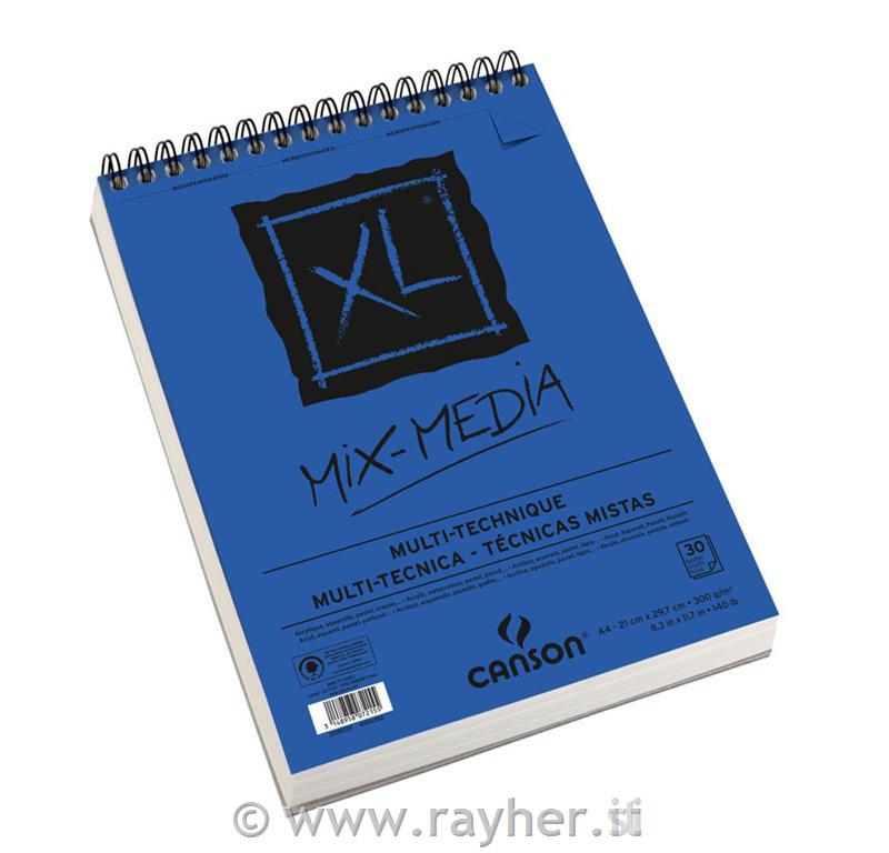 Pad spiral XL Mix Media A4 300 g GM, 30