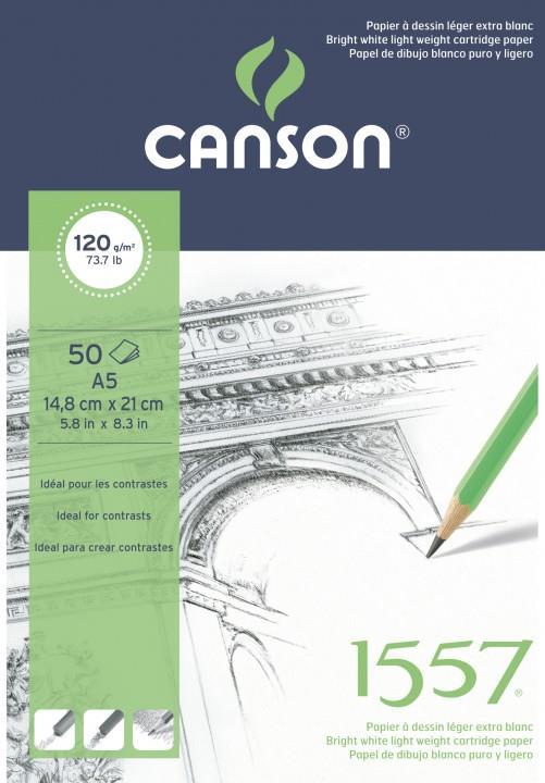 Sketch pad Canson 1557 A5 120 g, 50 shee