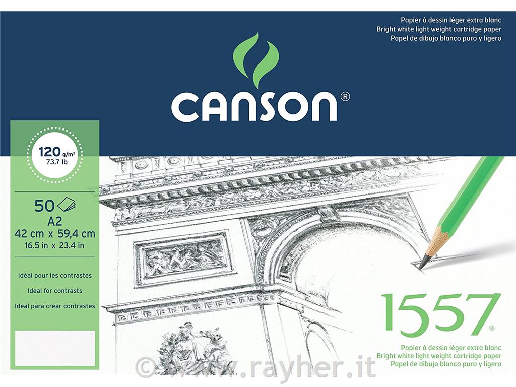 Sketch pad Canson 1557 A2 120 g, 50 shee
