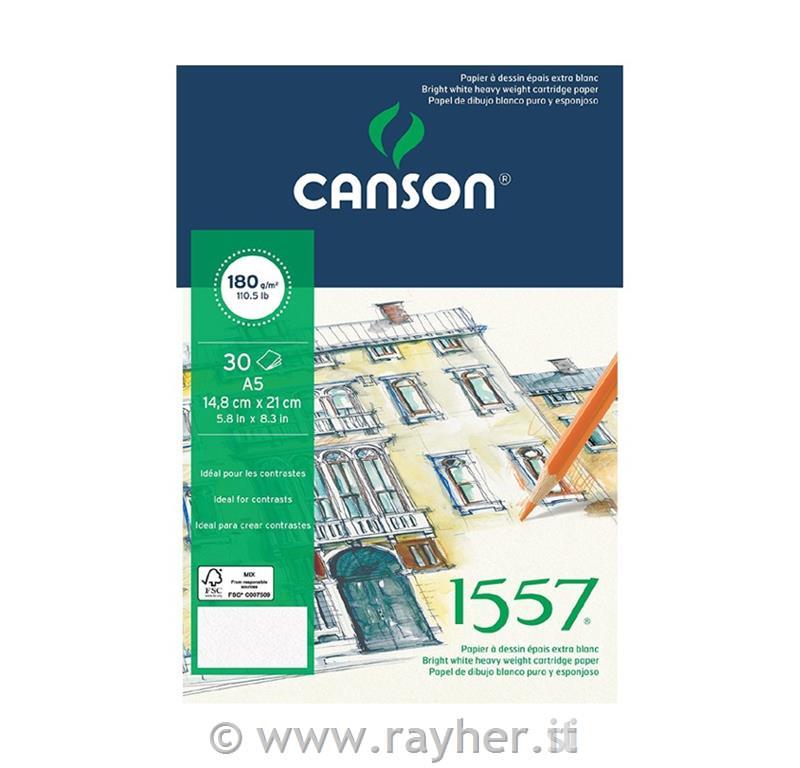 Sketch pad Canson 1557 A5 180 g, 30 shee