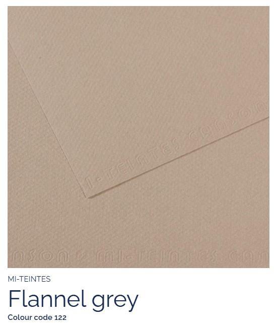 Foglio Canson Mi-Teintes 50x65 cm 160g/m; 122 Grigio flanella