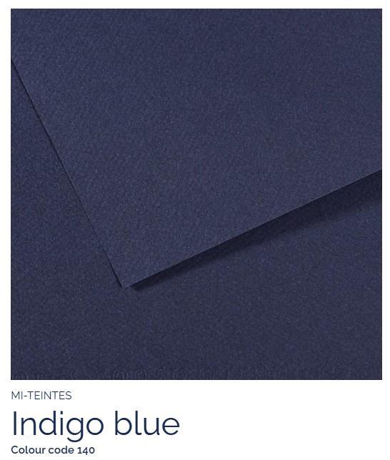 Foglio Canson Mi-Teintes 50x65 cm 160g/m; 140 Blu indaco