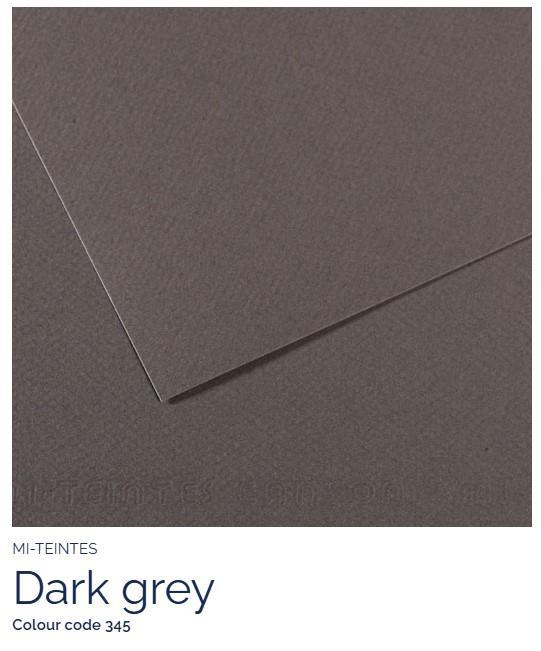 Foglio Canson Mi-Teintes 50x65 cm 160g/m; 345 Grigio ardesia