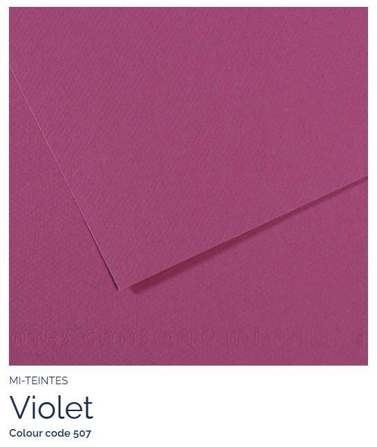 Foglio Canson Mi-Teintes 50x65 cm 160g/m; 507 Viola